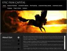 Tablet Screenshot of epicfilmcapital.com
